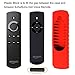 Fintie Silicone Case for Fire TV 4K / 2nd Gen Fire TV Stick / Fire TV Cube Voice Remote, Compatible with Echo / Echo Dot Alexa Voice Remote - Honey Comb Series [Anti Slip] Shock Proof Cover, Red
