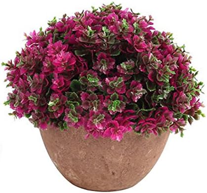 OKFCUS Artificial Fake Green Flower Pot Plant Lucky Grass Orchid Garden Desk Art Decors 1#