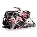 Cellularvilla Wallet Case for LG Optimus L90 Dual D410 Pu Leather Wallet Card Flip Open Pocket Case Cover Pouch (Black Pink Flower)