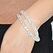 Mytys Choker Necklace for Women Mesh Crystal Charm Chain Necklace(Silver Necklace)