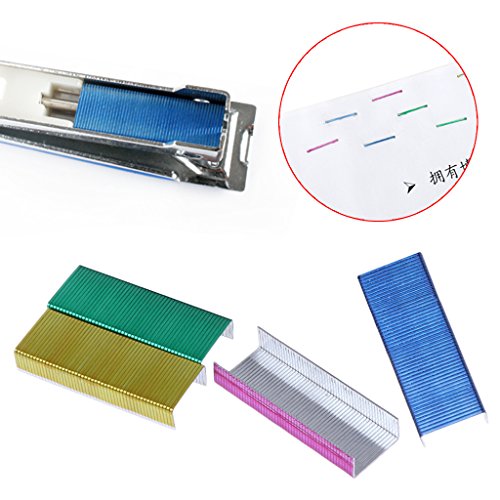 Qupida 2018 Colorful Stapler Book Staples Stitching Needle 1.2 cm Book Staples 800Pcs/box Office Supplies