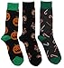 Socksmith Men's Christmas Holiday Crew Socks (3Pr) Halloween, Thanksgiving, Christmas