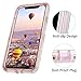 Coolden Case for iPhone X Case Protective Glitter Case for Women Girls Cute Bling Sparkle Quicksand Heavy Duty Hard Shockproof TPU Cover for iPhone X/10 5.8 Inches, Rose Gold