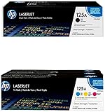 HP 125A (CB540AD, CE259A) 2-Pack Black and Cyan, Magenta & Yellow Original Toner Cartridges
