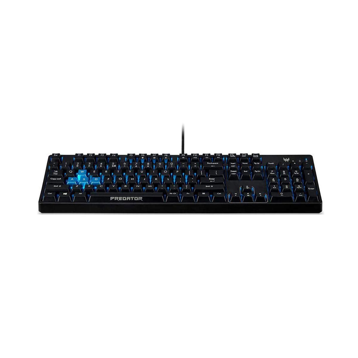 Acer Predator Aethon 300 Mechanical Gaming Keyboard: Cherry MX Blue Switches - 100% Anti-Ghosting - 104 Key Teal Blue Backlight with 10 Lighting Effects