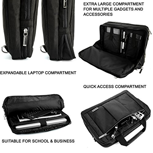 Microsoft Surface Pro 4 Lightweight Nylon Messenger Bag Convertible To