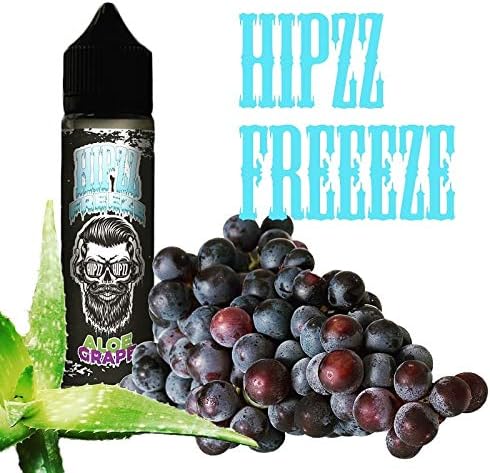 Hipzz Freeze Premium E Liquid 50ml 0mg 70/30 VGPG Vape Juice Exotic Flavours - Shake and Vape Premix - Aloe Grape