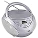 HANNLOMAX HX-326CD Portable CD/MP3 Boombox, AM/FM Radio, USB Port for MP3 Playback, Aux-in, LCD Display, AC/DC Dual Power Source, (Silver)thumb 4