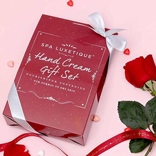 Hand Cream Gift Set, Spa Luxetique Hand Lotion Gift Set for Women, Rose Lavender and Vanilla Scent, 4oz x 3pcs