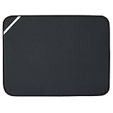Envision Home 432801 18 24-Inch Microfiber Dish Drying Mat, X-Large, Black, XL