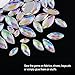 Hicarer AB Clear Acrylic Gems Horse Eye Artificial Crystal Buttons Sew On Flatback Rhinestones for Clothing Decorations, 150 Pieces