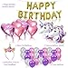 Unicorn Party Supplies Set - Glitter Unicorn Headband Unicorn Balloons Gold Happy Birthday Banner Latex and Foil Balloons Decorations Kit For Kids 36 Value Pack
