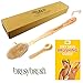 Bath Body Dry Brush Best for Lymphatic Drainage wash Toxin Away, Deep Cleansing, Scrub Your Back, Exfoliate, Cleanse, Detox. Natural Boar Bristles, Makes Your Skin Glow