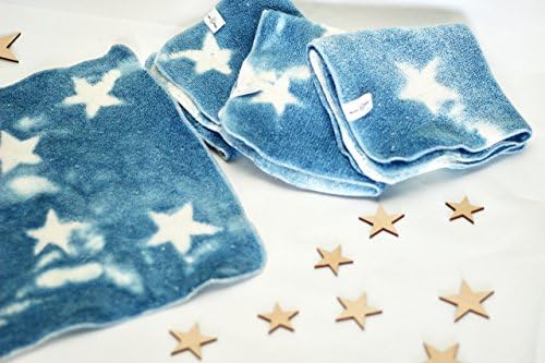 Stardust Organic washcloth, Plant dyed, Organic cotton washcloth in Indigo. Super plush, nourish with nature. Vegan and sustainable bathing