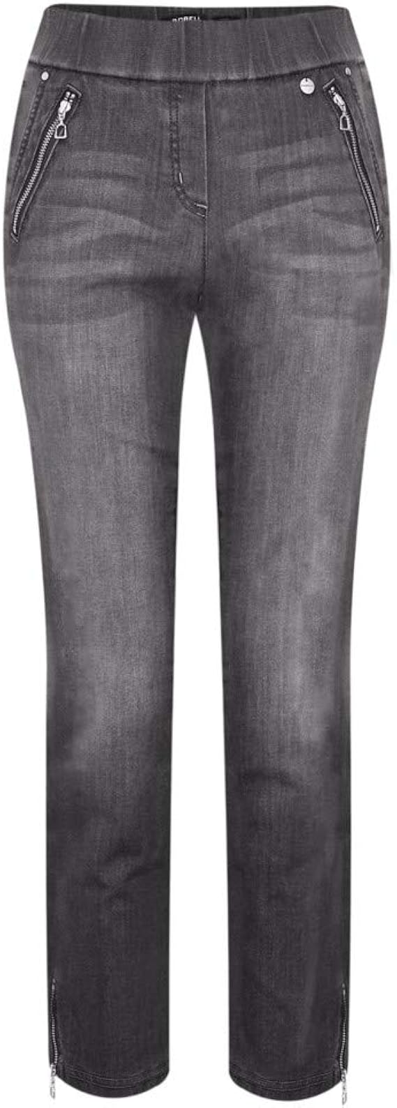 Robell - Nena Grey Ankle Zip Cropped Jeans, 14 (40): Amazon.co.uk: Clothing