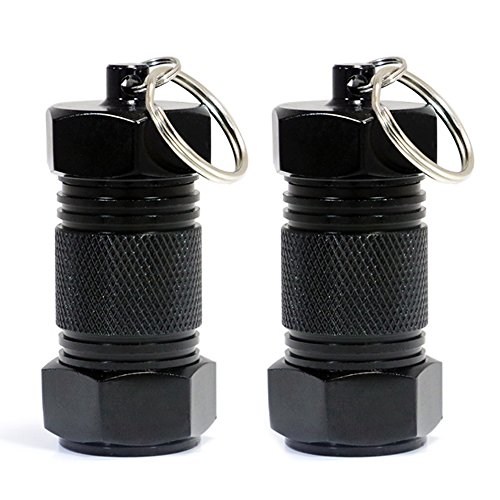 2 PACK-Pillbox Keychain-Carry Your Daily Medicine in This Compact Metal Pill Case Organizer