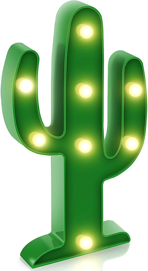 Koicaxy Cactus Light, LED Cactus Lamp Night Table Lamp for Kids Bedroom Living Room Wall Holiday