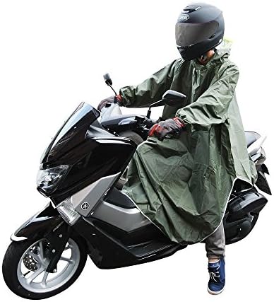 Carover フリーサイズ 極厚 袖付き レインポンチョ メンズ レディース バイク 自転車 原付 スクーター レインコート レインウェア レインスーツ 雨ガッパ 通勤 通学 Co Rain Poncho Gr