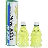 YONEX Mavis 2000 Green Cap Nylon Shuttlecock, Pack of 6 (Yellow)