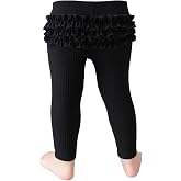 Posh Peanut Solid Ribbed - Ruffled Bum Legging