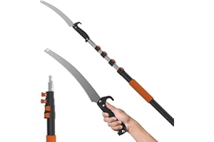 AgiiMan 26FT Reach Pole Saws for Tree Trimming, Pole Saw with 5-20FT Telescoping Extension Pole, Pruning Saw with 19" 3X Detachable Saw, Non-Slip Handle, Tree Trimmer for Garden Palms Shrubs