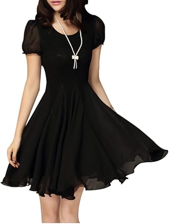 chiffon skater dress uk