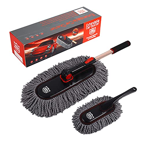 RIDE KINGS Car Duster Set, Car Duster Exterior Extendable Handle