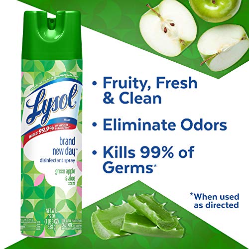 Lysol Lysol Disinfectant Spray, Green Apple & Aloe, 19 Ounce Pricepulse