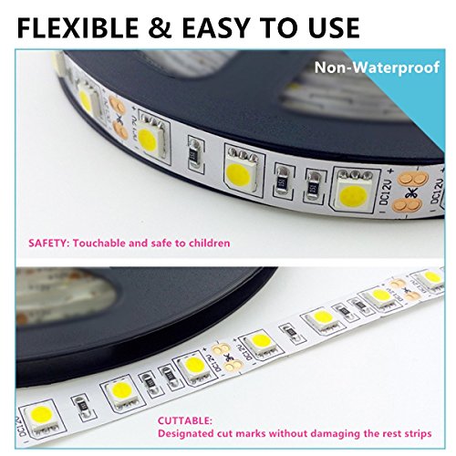 Led Strip Lights, IEKOV 5050 SMD 300LEDs Flash Strip Light Non