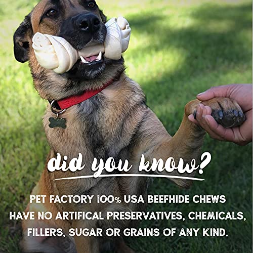 Pet Factory 78140 Beefhide Dog Chews, 99 Digestive, Rawhides to Keep