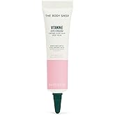 The Body Shop Vitamin E Eye Cream, For All Skin Types, Vegan, 0.5 Fl Oz | Lightweight eye cream smooths the delicate eye area and helps reduce tired-looking eyes for a refreshed, comfortable feel