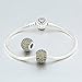 Glamulet 925 Sterling Sliver Lucky Birthstone Paved Crystal Charms Beads Fits Bracelet, August Olive Green, Ideal Jewelry Gifts for Lover, Women, Mom, Wife, Girls