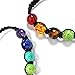 Leefi 7 Chakra Stone Crystal Reiki Prayer Healing Balance Round Braided Rope Beads Bracelets