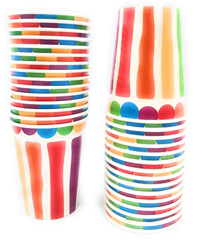 3 Serves+Rainbow+Dessert+Plates+Napkins