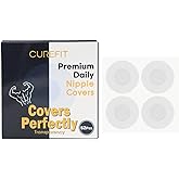 CUREFIT Premium Men's Nipple Covers, 52pcs [Made in Korea] Transparent, Nipguards for Runners, Invisible Design, Central Non-Adhesive, Hydrocolloid, Medical-grade, Anti-Chafing, Hypoallergenic