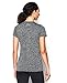 Under Armour Women's Tech V-Neck - Twist Logo, Black (001)/Graphite, Small