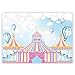Funnytree Pink Circus Tents Theme Party Backdrop Carnival Carousel Photography Background Girl Princess Birthday Newborn Baby Shower Decorations Photo Booth Cake Table Banner