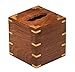 SouvNear Wooden Handmade Tissue Holder Box - Square Wood Facial Tissue Box Cover in RoseWood Etched with Brass Work - Perfect Fit for Upright Kleenex Boutique Tissues