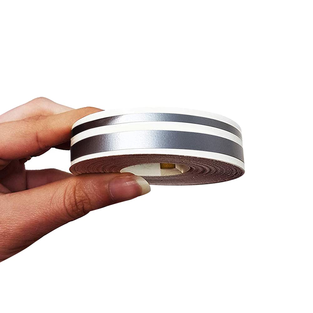 4R Quattroerre.it 10507 Trim Stripes Double Adhesive Strips for Cars, Silver, 11 mm x 10 mt