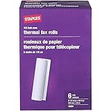Staples 269571 Thermal Fax Paper White 98-Ft L X 8 1/2-Inch W 6 Rolls/Ct