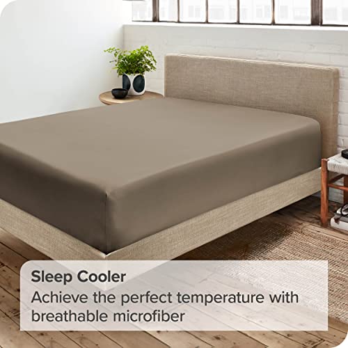 Bare Home Fitted Bottom Sheet Queen Premium 1800 Microfiber Ultra