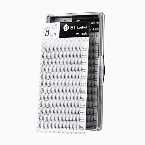 BL W Volume Lash For Eyelash Extension/Pre-Made Fans/Russian Volume/B Curl Thickness 0.07 (0.07X11mm)