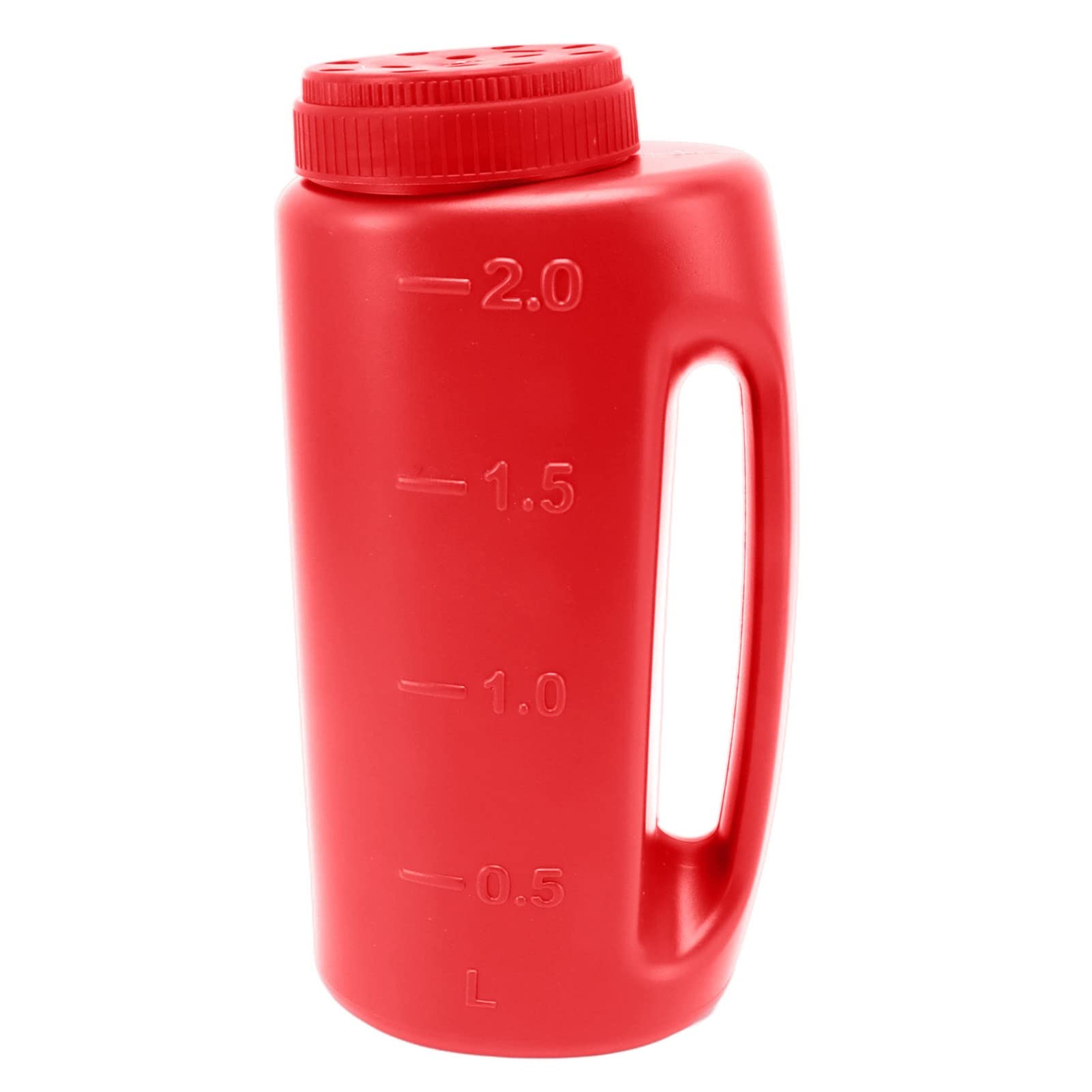 Fdit Handheld Grass Seed Spreader, Sturdy Structure Thick Plastic Practical Functional Handheld Fertilizer Spreader for Salt (Red)