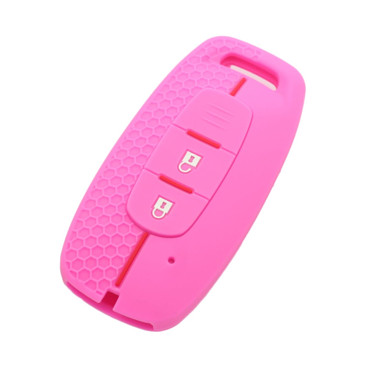 BROVACS Silicone Cover Protector Case Holder Skin Jacket Compatible with NISSAN 2 Button Smart Remote Key Fob CV9508 Pink