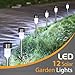 SUNNEST 12Pack Solar Lights Outdoor, Outdoor Garden Lights, Solar Pathway Lights, Outdoor Landscape Lighting for Lawn/Patio/Yard/Walkway/Driveway ST-3493 (Stainless Steel)