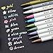 Vstoy Metallic Paint Markers Pens - Medium Point Metal Art Permanent Marker Set For Glass Paint, Gift Card Making (White suit)