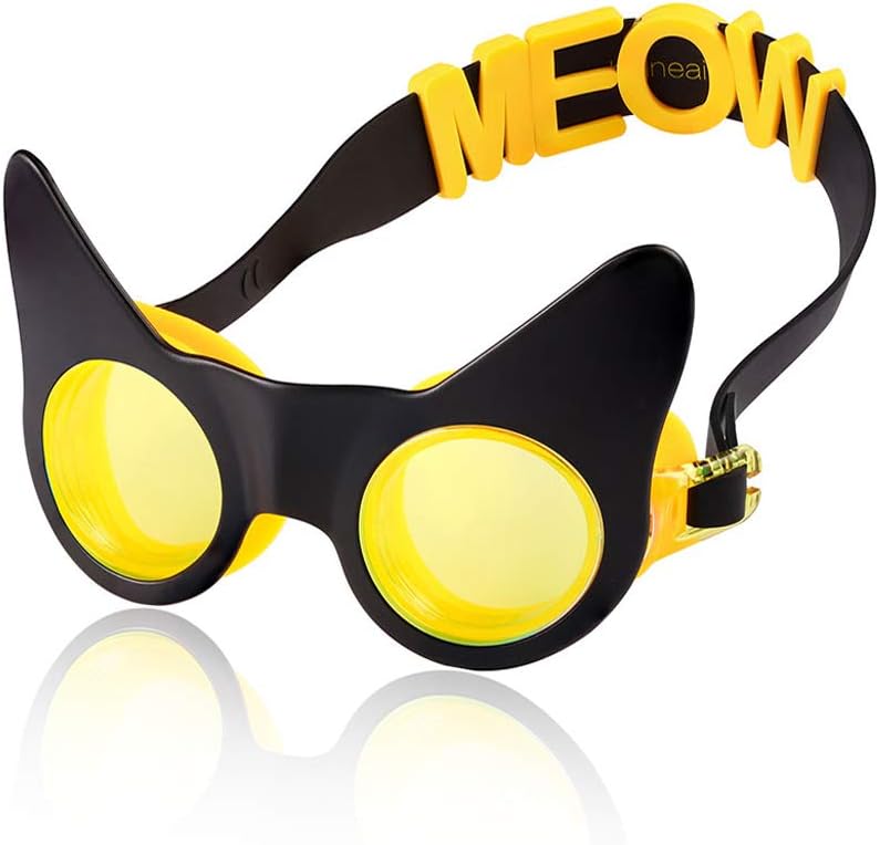BALNEAIRE Kids Swim Goggles Anti Fog Cut Cat Swimming Goggles