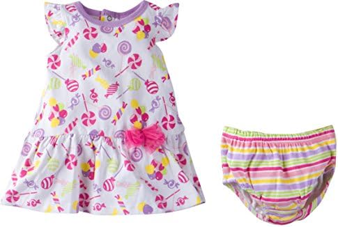 KooKoo House Baby Girls' Sun Dress Dress and Bloomers Set (9 M, Lollies &amp; Pops)