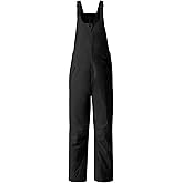 Meterstride Snow Bibs Winter Overalls For Women and Men Windproof Waterproof Insulated Athletic Ski Pants Black