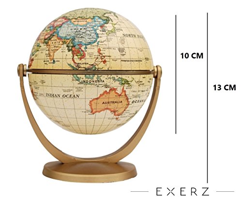 2 Exerz+Antique+Globe+Political+Desktop